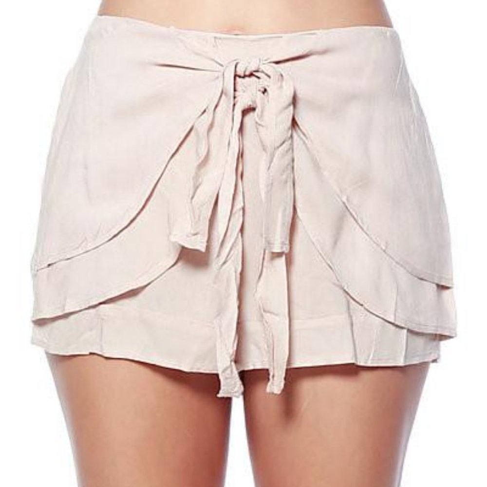 Front Double Tie Wrap Shorts